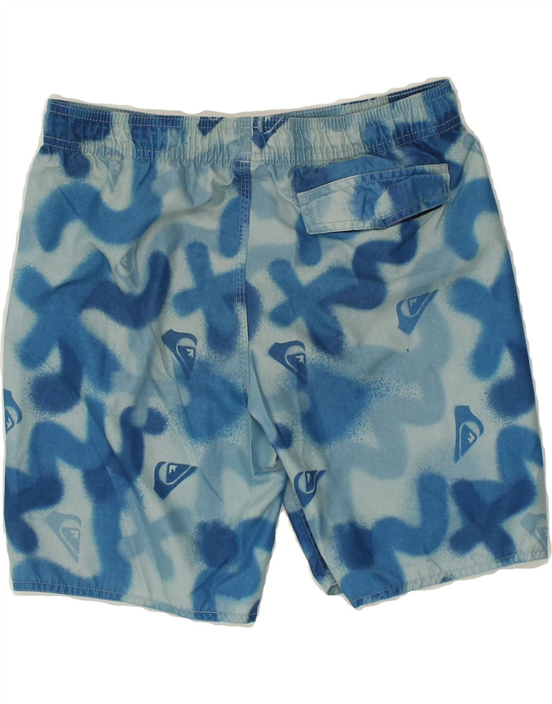 QUIKSILVER Boys Sport Shorts 13-14 Years Large Blue Tie Dye Polyester | Vintage Quiksilver | Thrift | Second-Hand Quiksilver | Used Clothing | Messina Hembry 