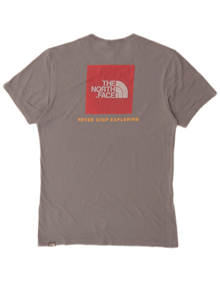 THE NORTH FACE Mens Graphic T-Shirt Top Small Grey Cotton