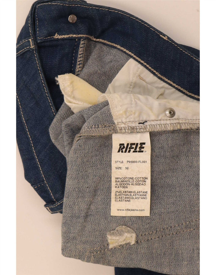 Rifle Womens Slim Jeans W32 L31 Blue Cotton