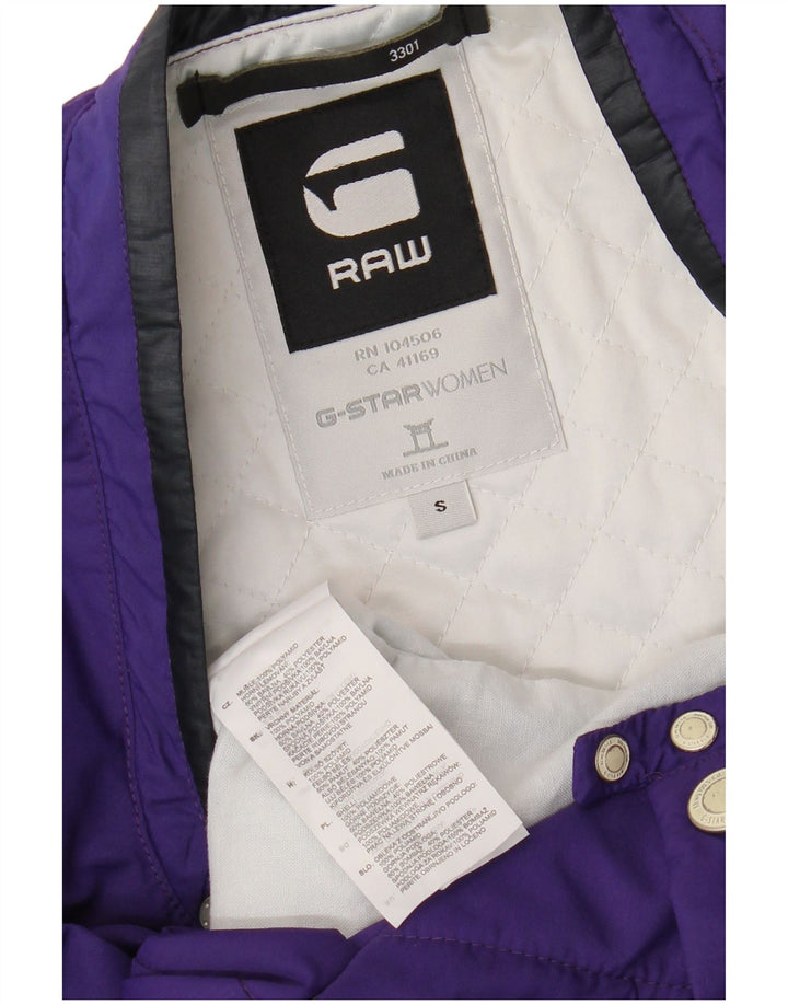 G-STAR Womens Graphic Varsity Jacket UK 10 Small Purple Polyamide
