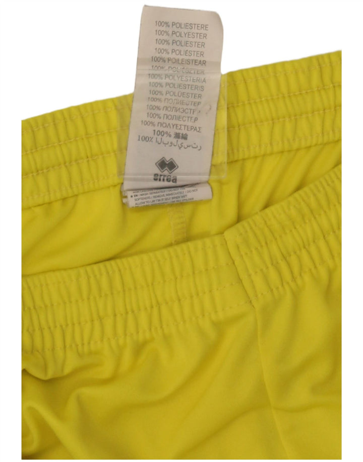 Errea Mens Graphic Sport Shorts Medium  Yellow Polyester