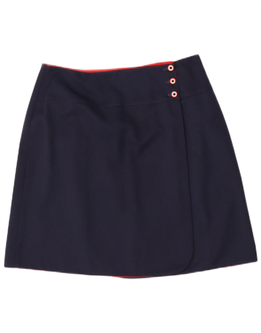 Vintage Womens Reversible Wrap Skirt Medium W30 Navy Blue