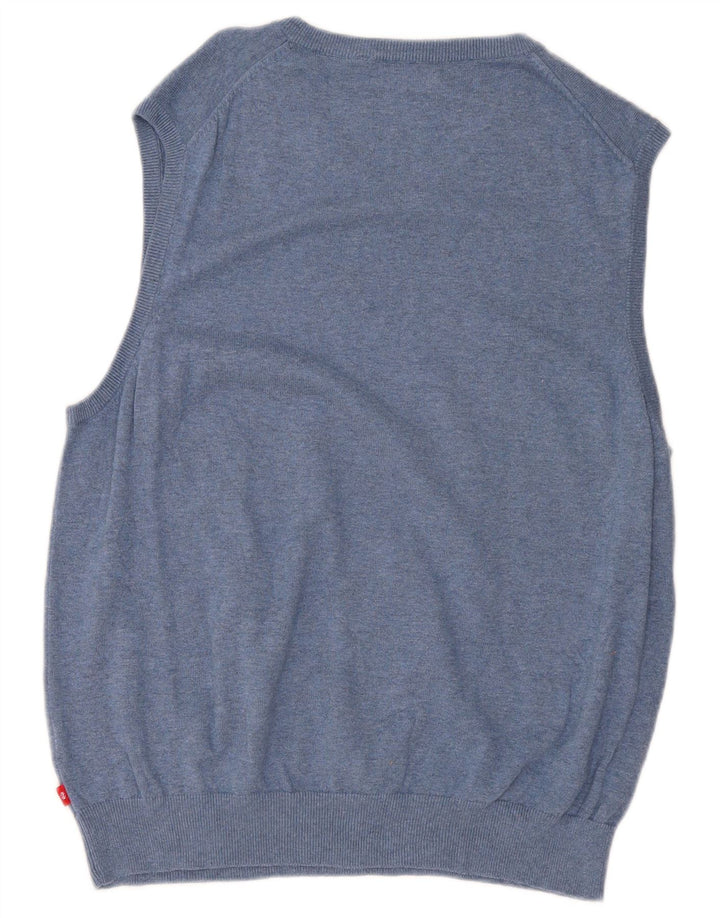 IZOD Mens Vest Tank Top Large Blue