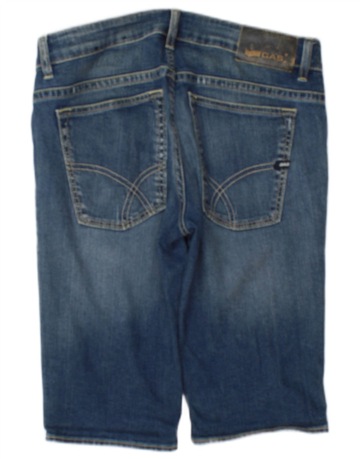 Gas Mens Denim Shorts W31 Medium Blue Cotton
