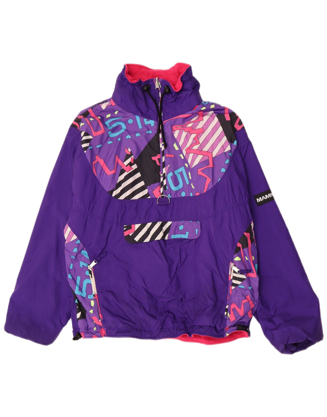 Mammut Mens Graphic Anorak Jacket UK 40 L Multicoloured Geometric