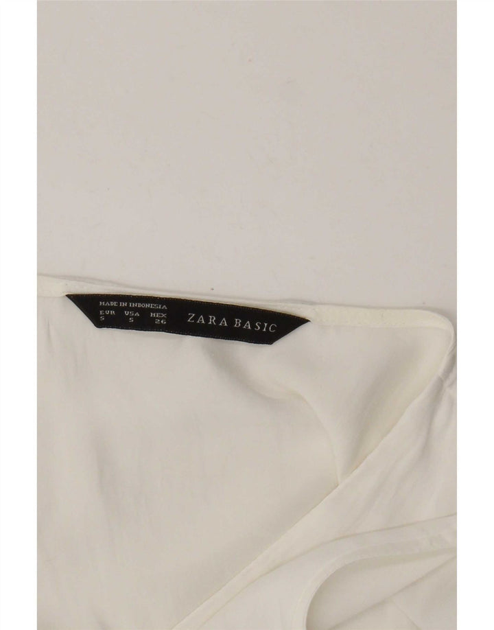 Zara Womens Sleeveless Blouse Top UK 10 Small White