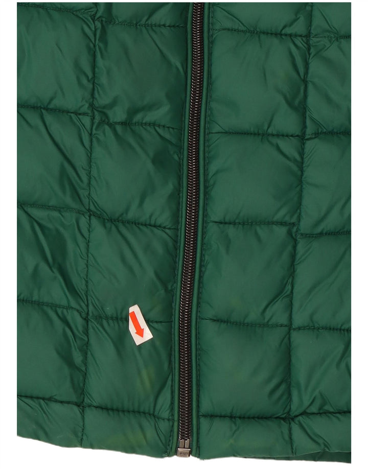 Michael Kors Womens Hooded Padded Jacket UK 14 Medium Green Nylon