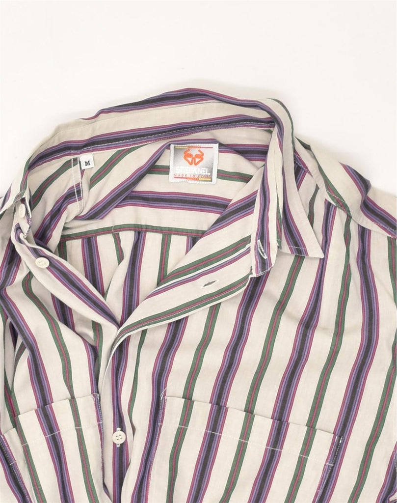 STEFANEL Mens Shirt Medium Multicoloured Striped Cotton | Vintage Stefanel | Thrift | Second-Hand Stefanel | Used Clothing | Messina Hembry 