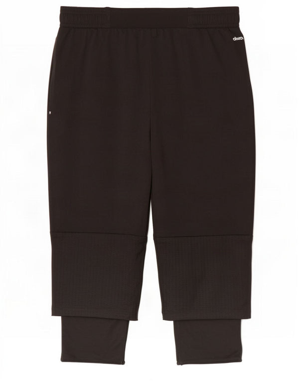 Adidas Boys Adizero Capri Tracksuit Trousers 13-14 Years Black Polyester