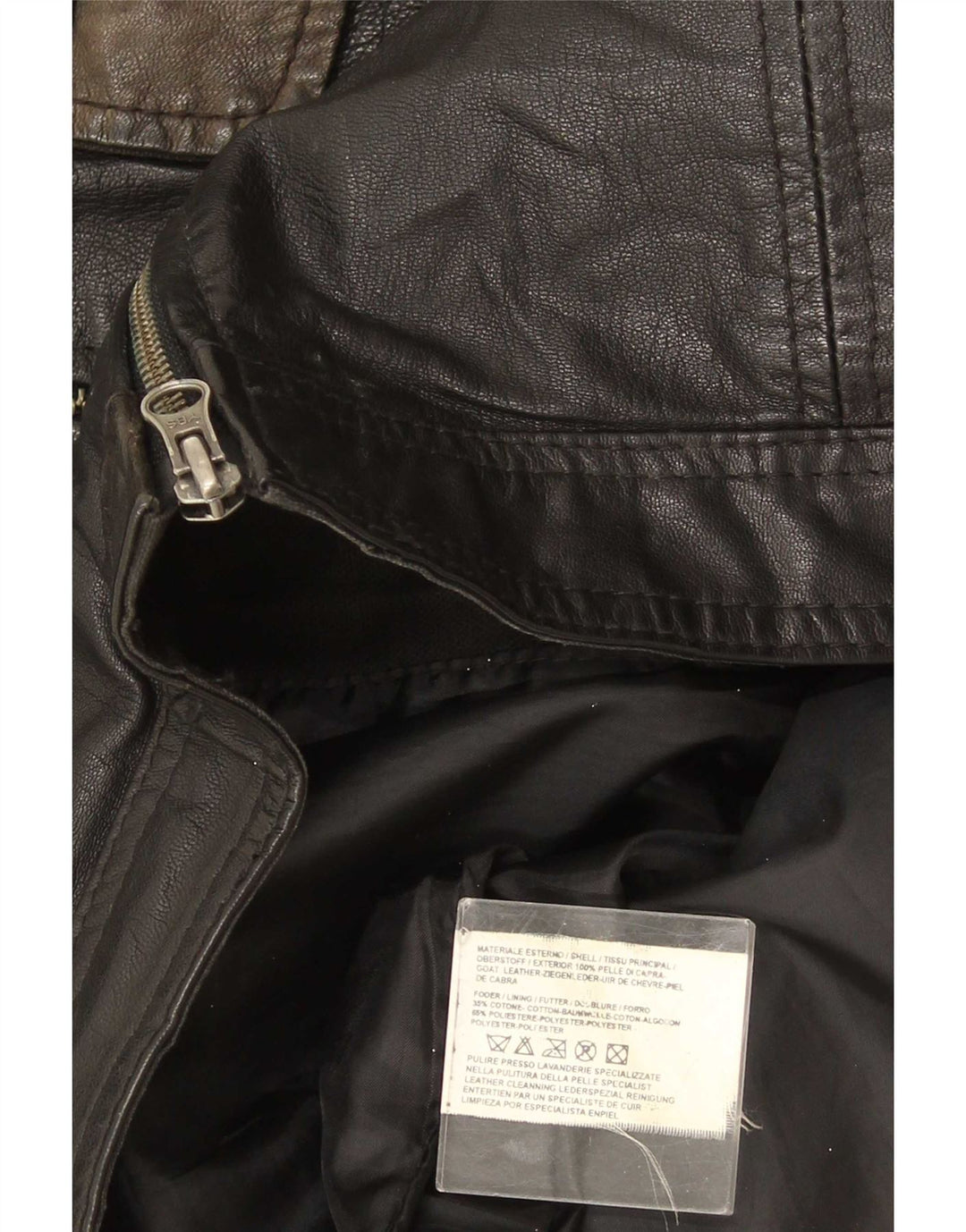 Metropolitan Mens Leather Jacket IT 52 XL Black Leather