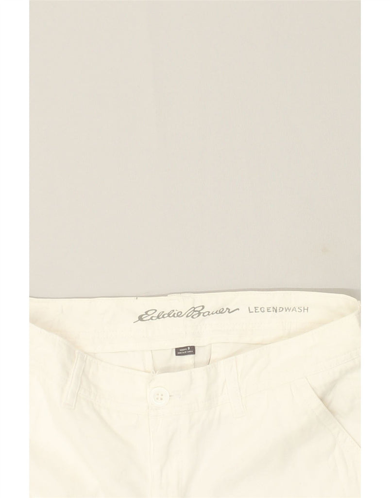 EDDIE BAUER Womens Chino Shorts US 8 Medium W32  White Cotton | Vintage Eddie Bauer | Thrift | Second-Hand Eddie Bauer | Used Clothing | Messina Hembry 