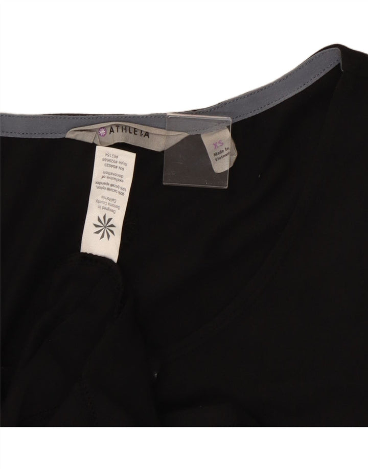 Athleta Womens Asymmetrical Dress UK 6 XS Black Nylon