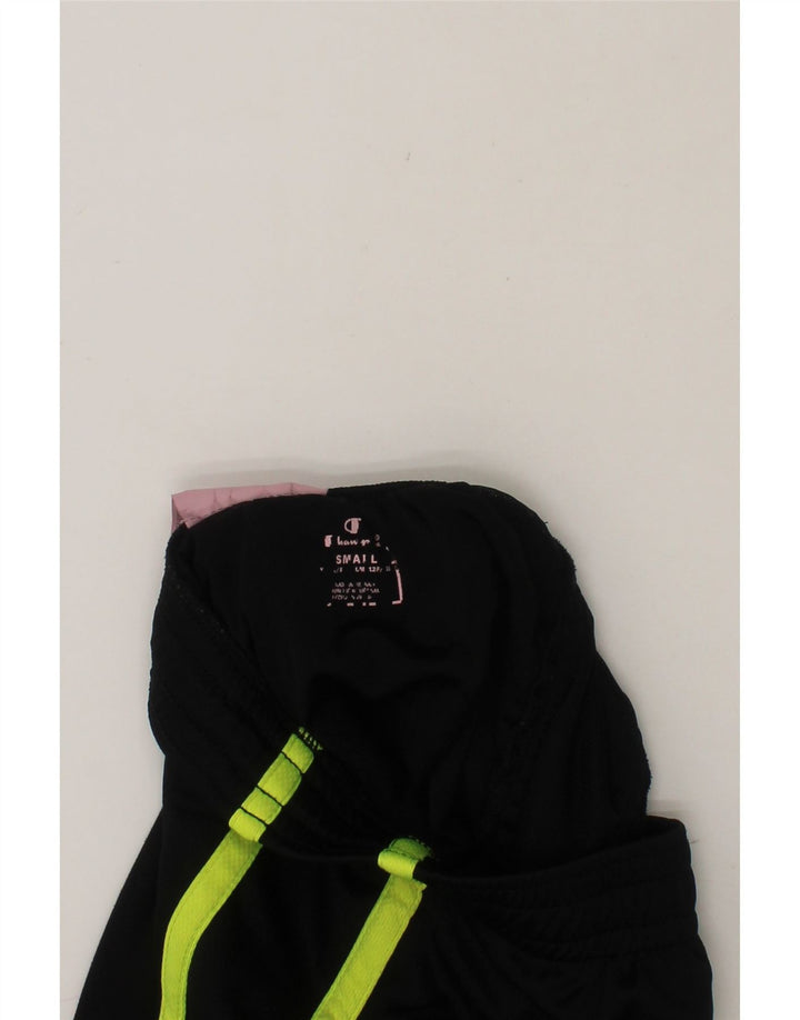 CHAMPION Boys Graphic Sport Shorts 7-8 Years Small Black Polyester Vintage Champion and Second-Hand Champion from Messina Hembry 