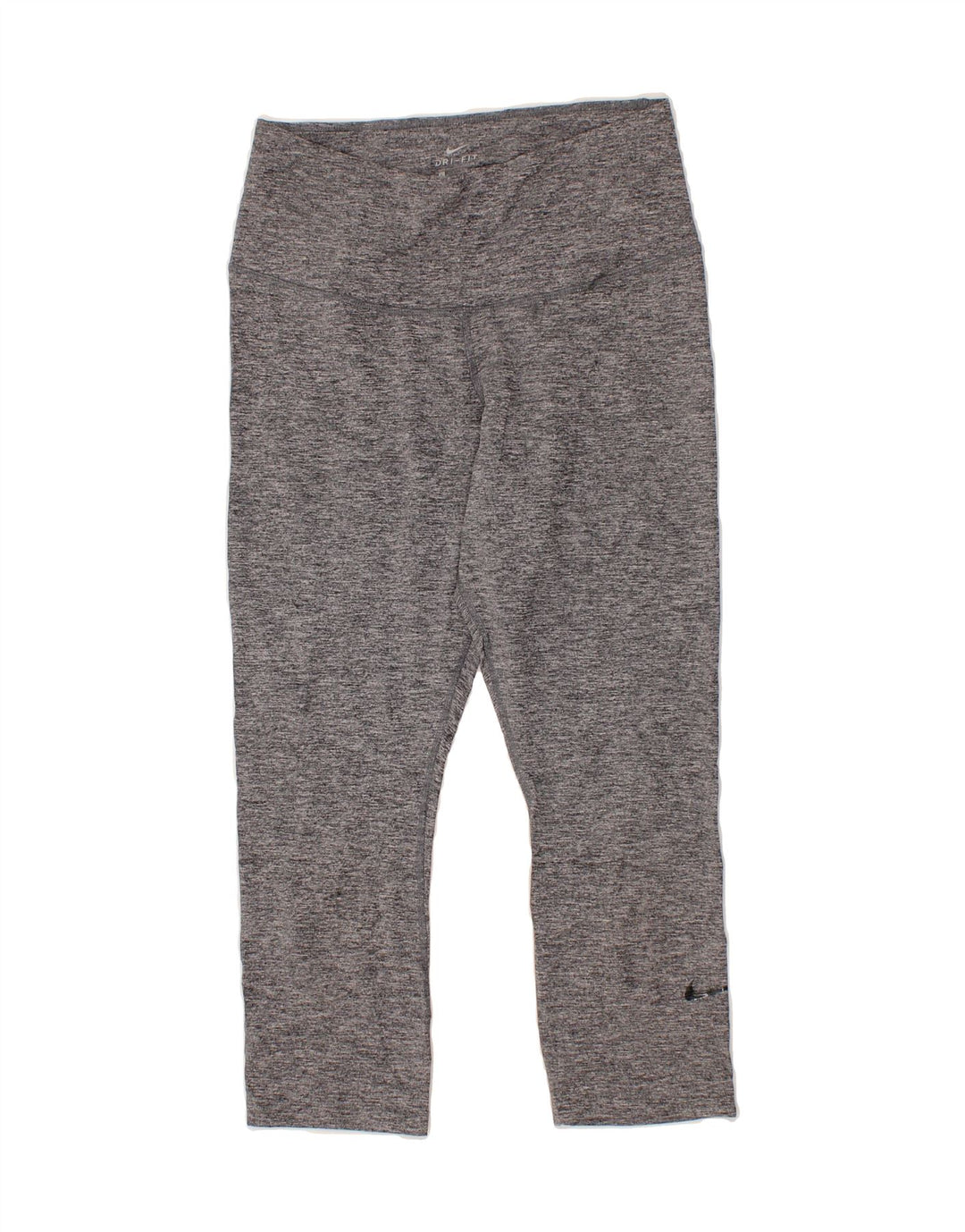 NIKE Womens Dri Fit Capri Leggings UK 14 Large  Grey Polyester Vintage Nike and Second-Hand Nike from Messina Hembry 
