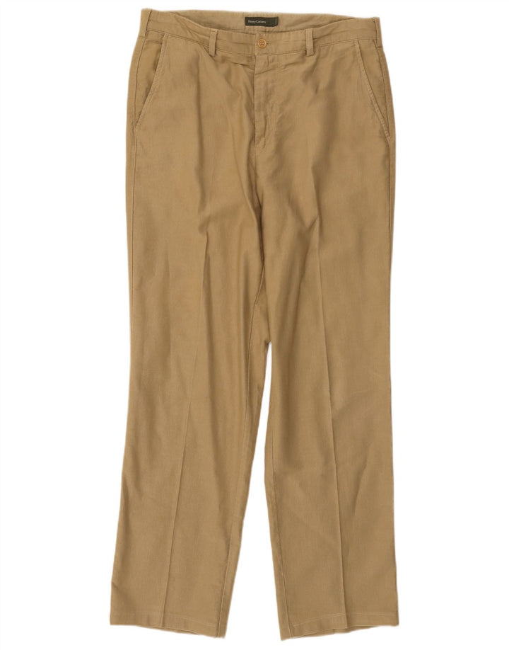 HENRY COTTONS Mens Straight Chino Trousers IT 50 Large W32 L29 Beige