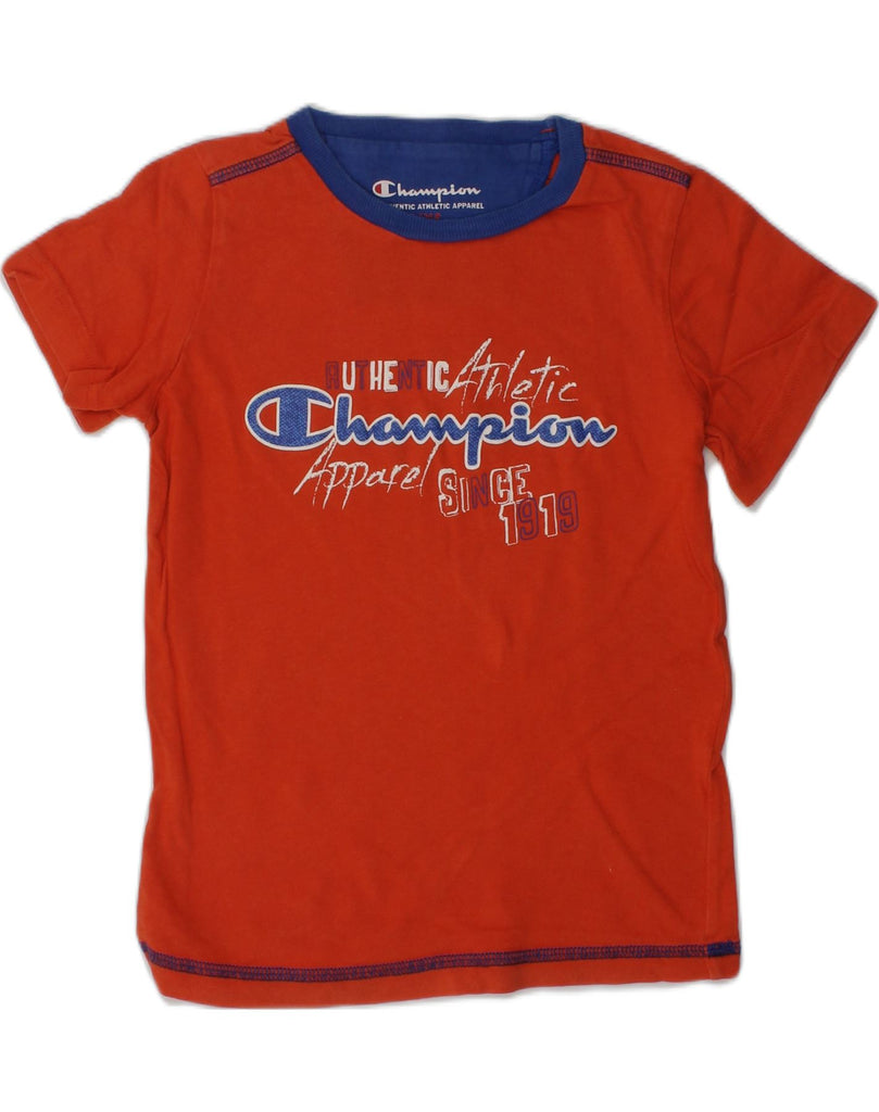 CHAMPION Boys Graphic T-Shirt Top 3-4 Years 2XS Red | Vintage Champion | Thrift | Second-Hand Champion | Used Clothing | Messina Hembry 