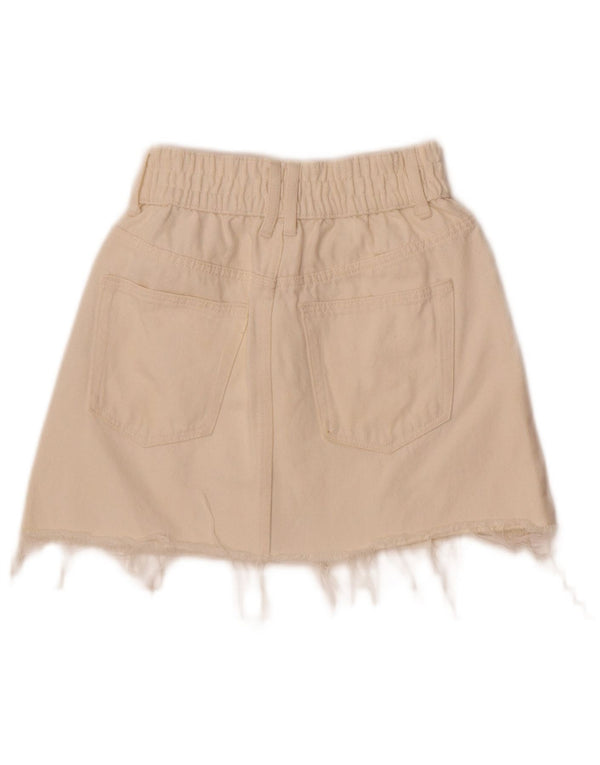 Zara Girls Denim Skirt 9-10 Years W22  Off White