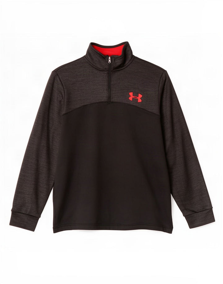 Under Armour Mens Cold Gear Sweatshirt Jumper Small Black Colourblock