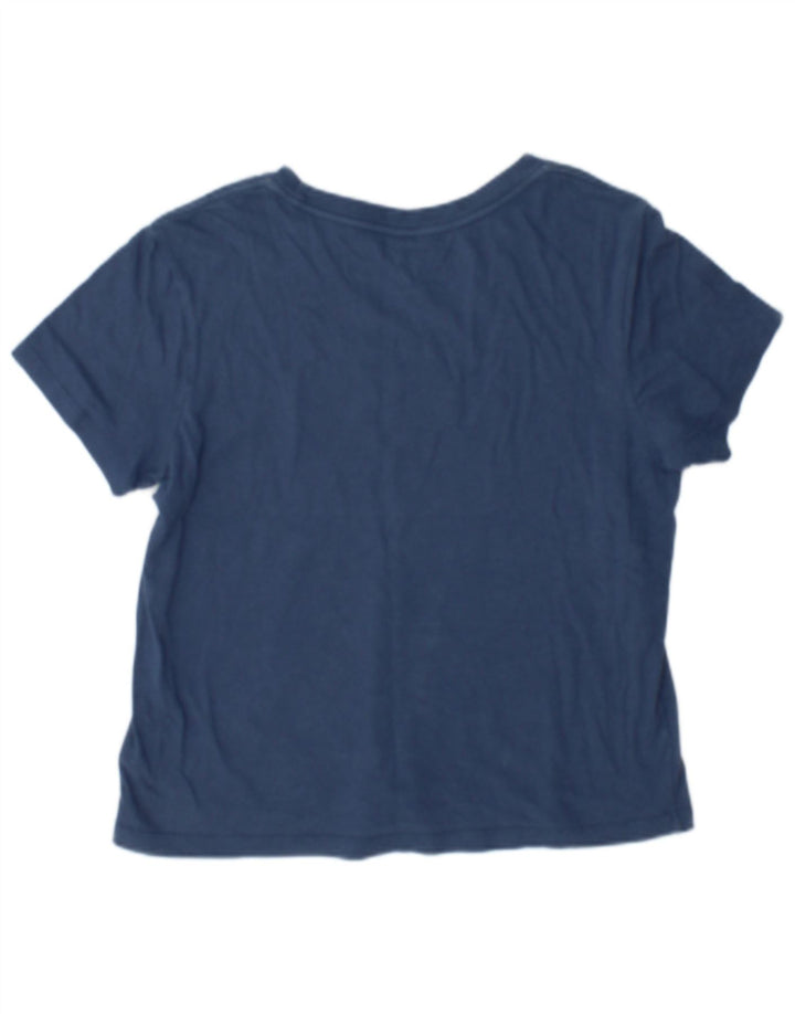 Vans Womens Graphic T-Shirt Top UK 14 Medium Navy Blue Cotton