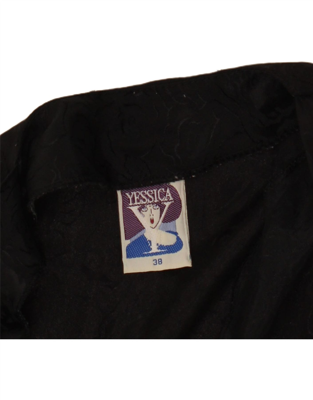 Yessica Womens Blouse Top EU 38 Medium Black Floral Polyester