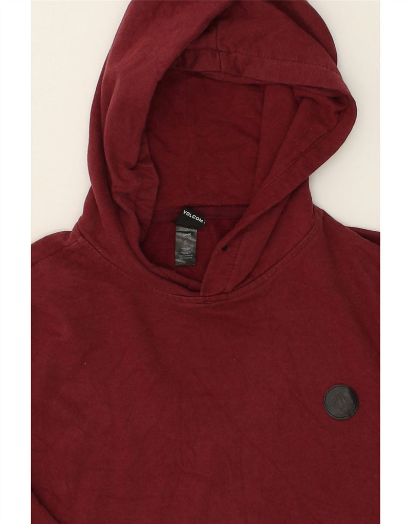 VOLCOM Mens Hoodie Jumper Small Maroon Cotton | Vintage Volcom | Thrift | Second-Hand Volcom | Used Clothing | Messina Hembry 