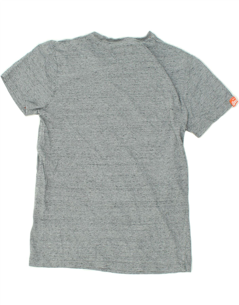 SUPERDRY Womens T-Shirt Top UK 14 Medium Grey Flecked | Vintage Superdry | Thrift | Second-Hand Superdry | Used Clothing | Messina Hembry 