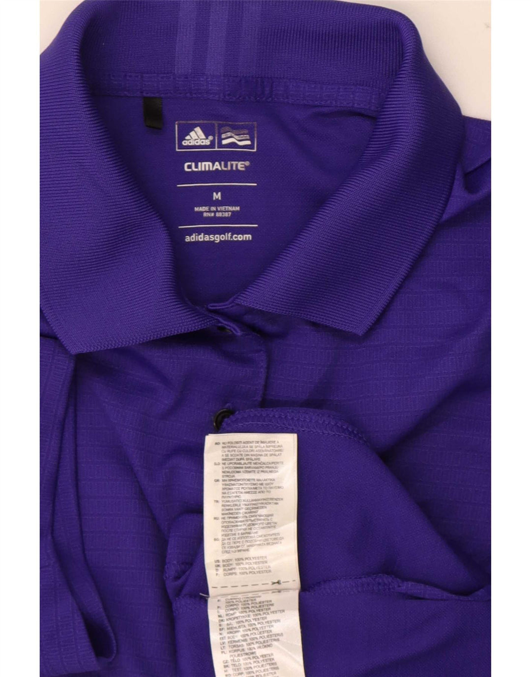 Adidas Womens Climalite Polo Shirt UK 12 Medium Purple Polyester