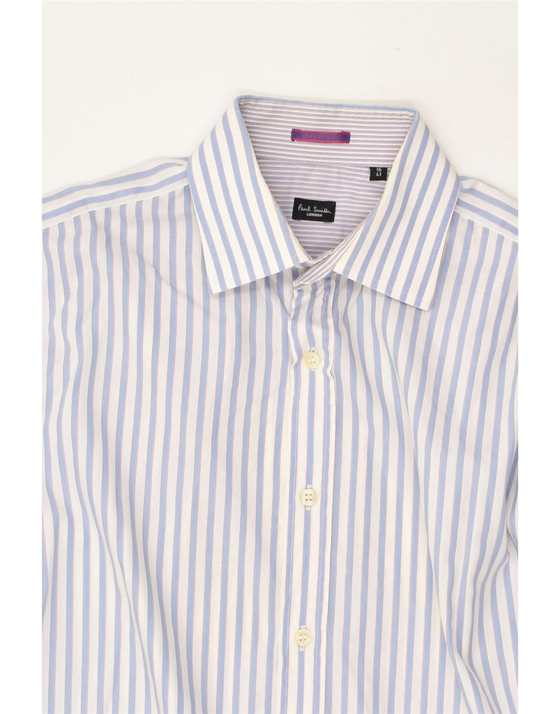 PAUL SMITH Mens London Shirt Size 16 41 Large Blue Striped Cotton | Vintage Paul Smith | Thrift | Second-Hand Paul Smith | Used Clothing | Messina Hembry 