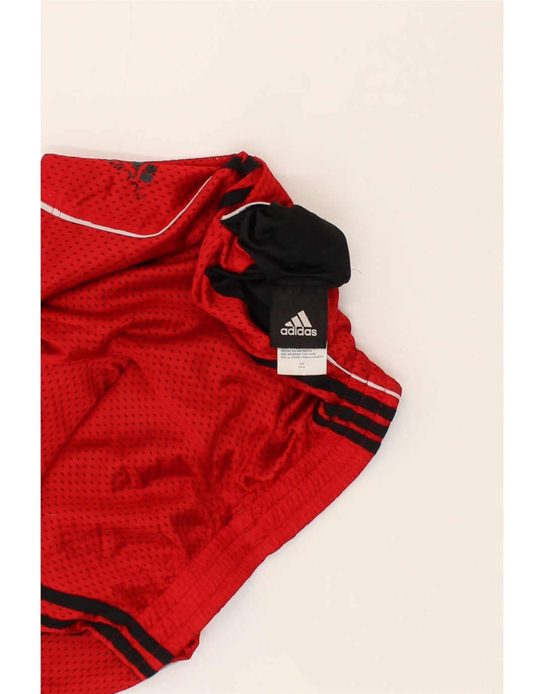 ADIDAS Boys Sport Shorts 7-8 Years Small Red Polyester Vintage Adidas and Second-Hand Adidas from Messina Hembry 