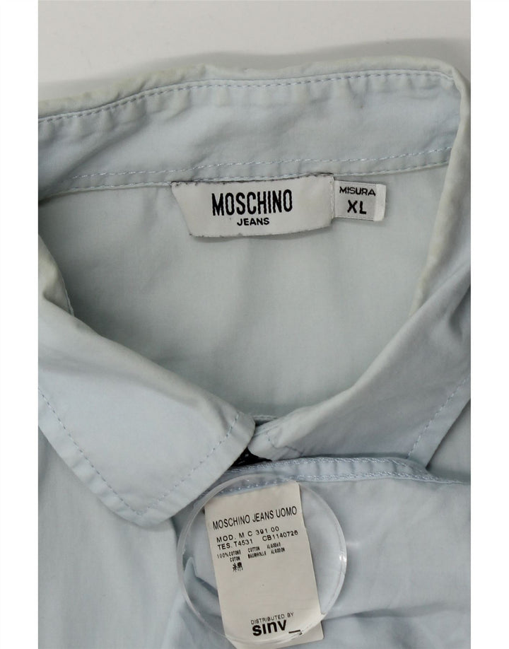 Moschino Mens Shirt XL Blue Cotton