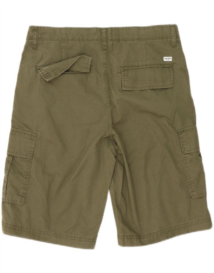 Jack & Jones Mens Cargo Shorts Medium W32 Khaki Cotton