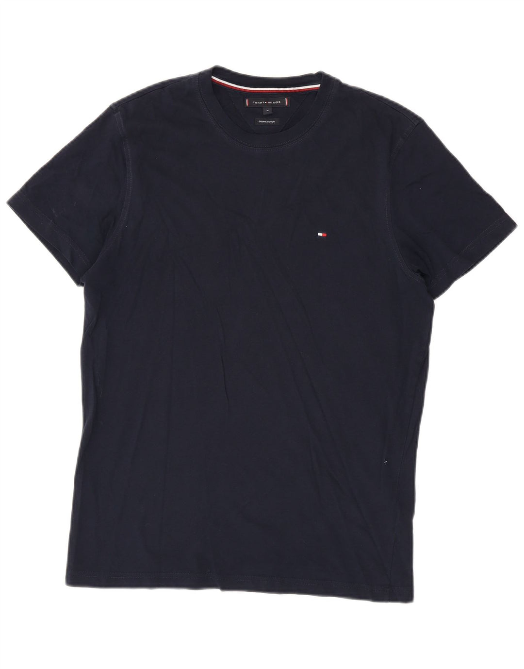 Tommy Hilfiger Mens T-Shirt Top Medium Navy Blue Cotton