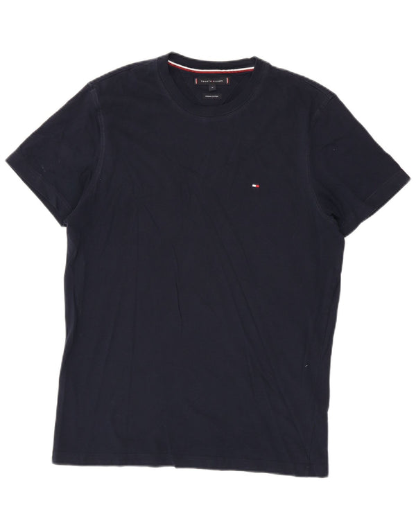 Tommy Hilfiger Mens T-Shirt Top Medium Navy Blue Cotton