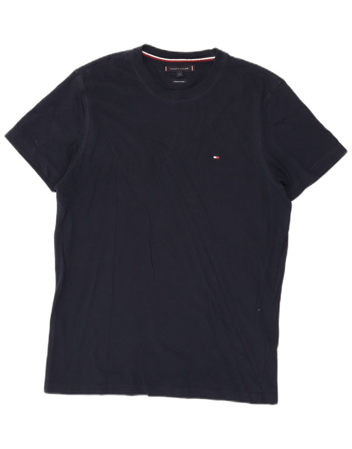 Tommy Hilfiger Mens T-Shirt Top Medium Navy Blue Cotton