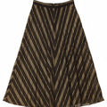 ZARA Womens A-Line Skirt Medium W28  Black Striped Polyester Vintage Zara and Second-Hand Zara from Messina Hembry 