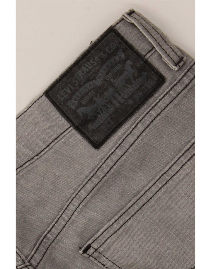 Levi's Mens 511 Tapered Slim Jeans W34 L32 Grey Cotton