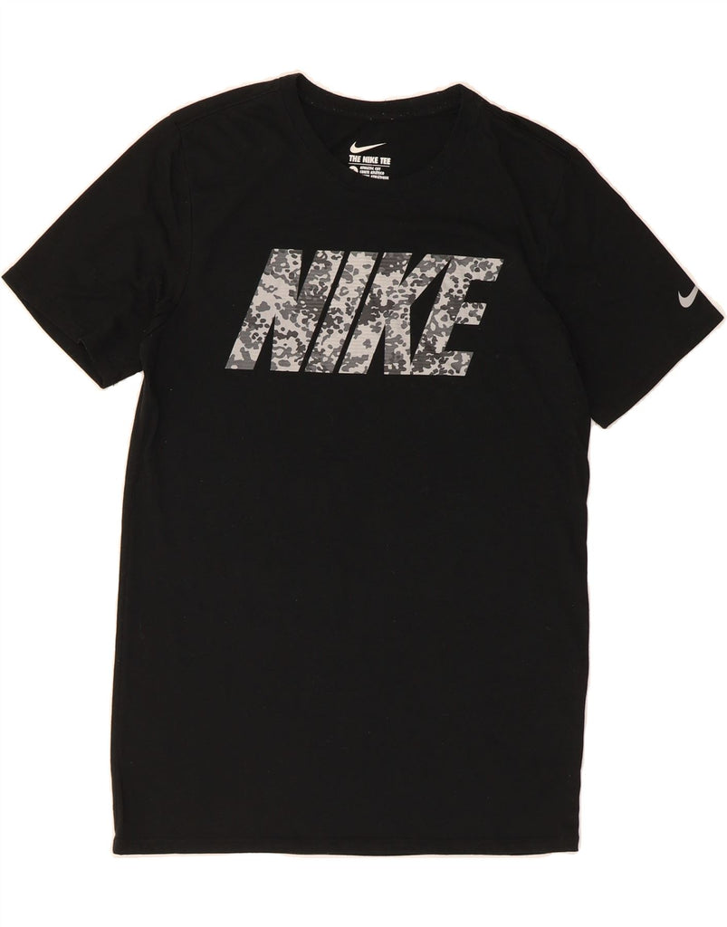 NIKE Mens Dri Fit Graphic T-Shirt Top Small Black Polyester Vintage Nike and Second-Hand Nike from Messina Hembry 