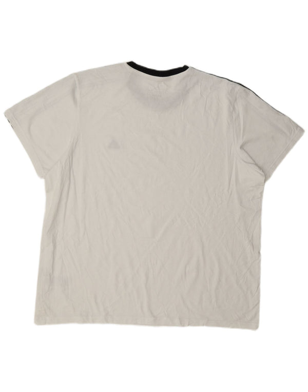 Adidas Womens T-Shirt Top UK 20/22 XL White Cotton