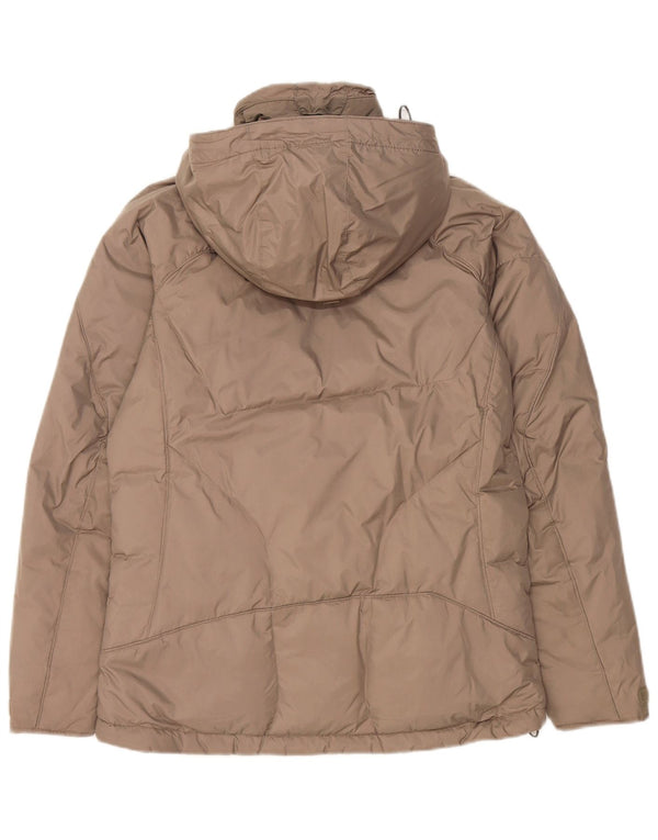 COLUMBIA Womens Oversized Hooded Padded Jacket UK 10 Small Grey Nylon