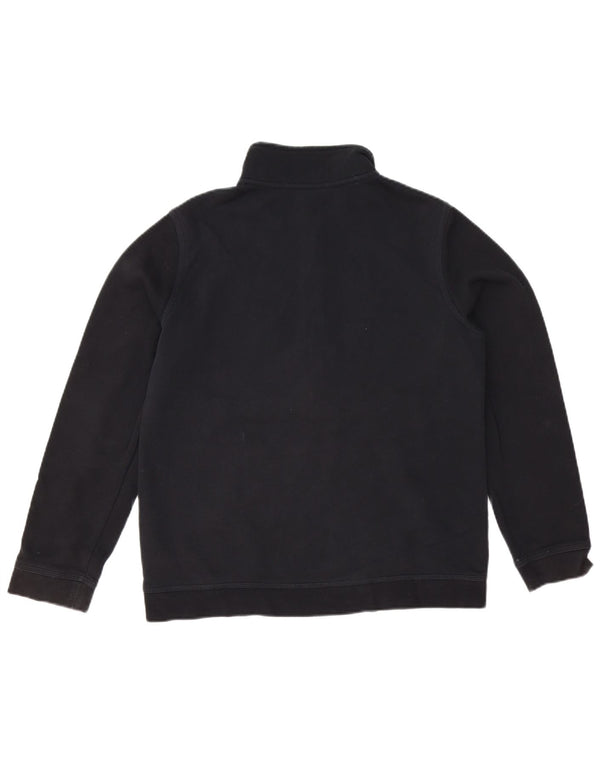 Nike Boys Zip Neck Sweatshirt Jumper 13-14 Years XL Black Cotton
