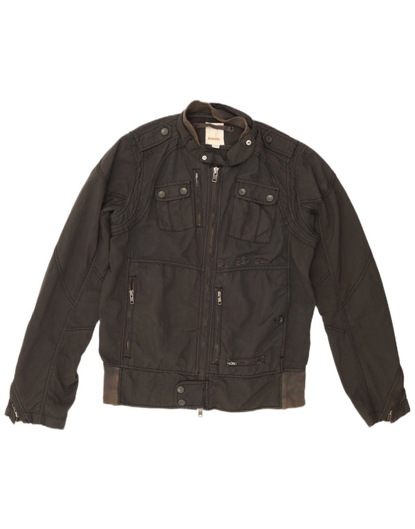 Diesel Womens Military Jacket UK 18 XL Black Nylon