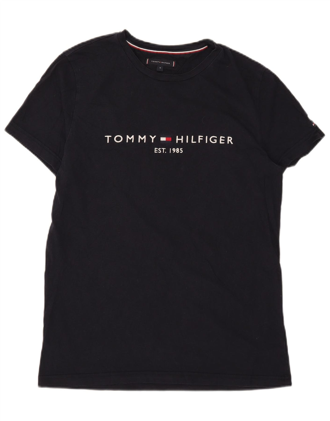Tommy Hilfiger Mens Slim Fit Graphic T-Shirt Top Medium Navy Blue