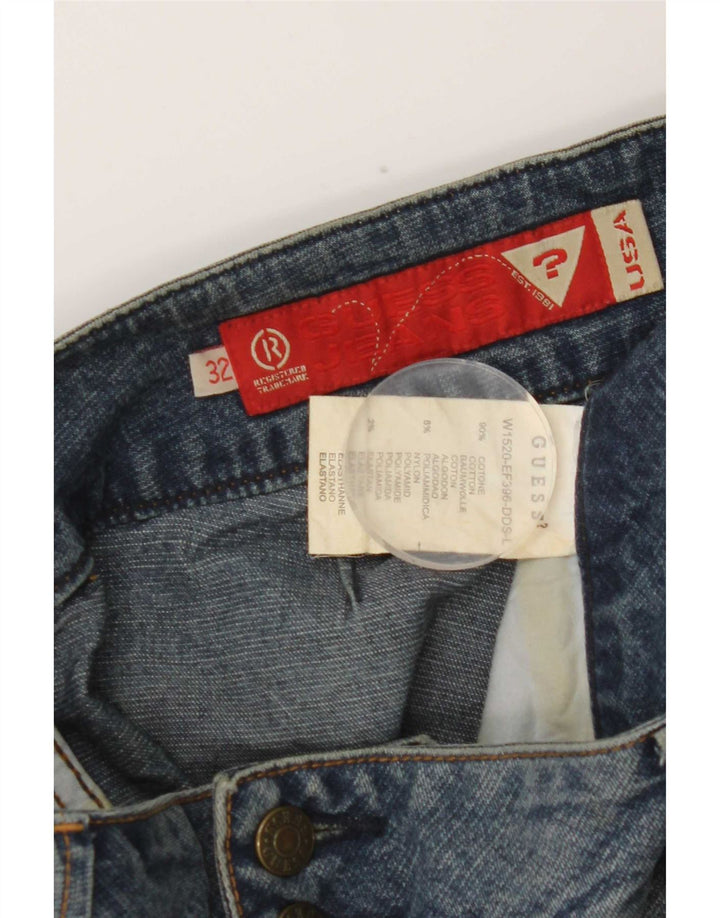 Guess Womens Bootcut Jeans W32 L32 Blue Cotton