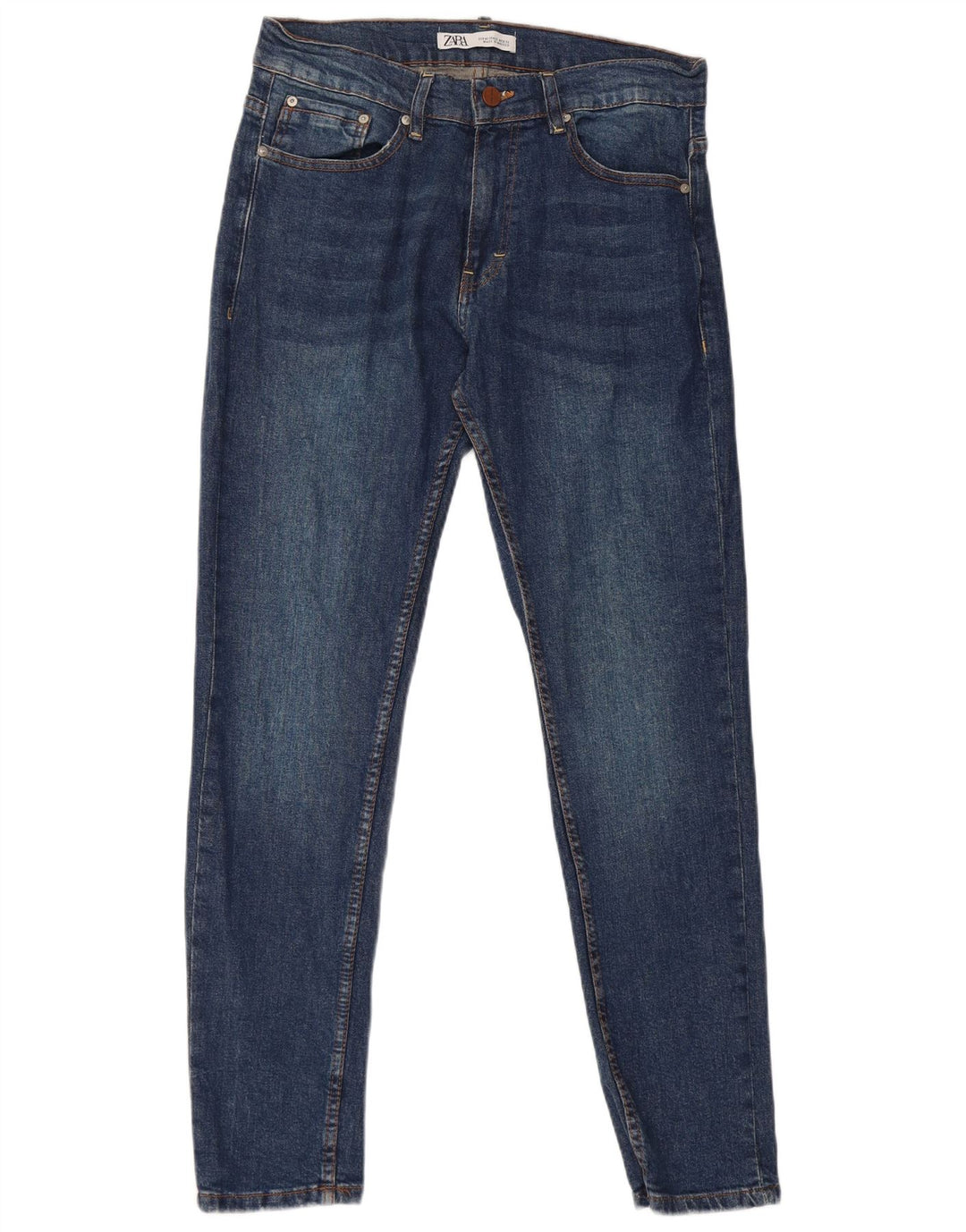 ZARA Mens Skinny Jeans EU 42 Large W32 L30 Blue Cotton