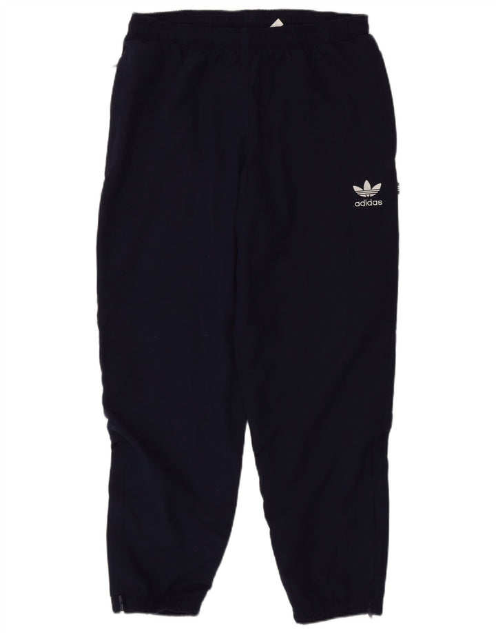Adidas Mens Tracksuit Trousers Joggers Medium  Navy Blue Polyester