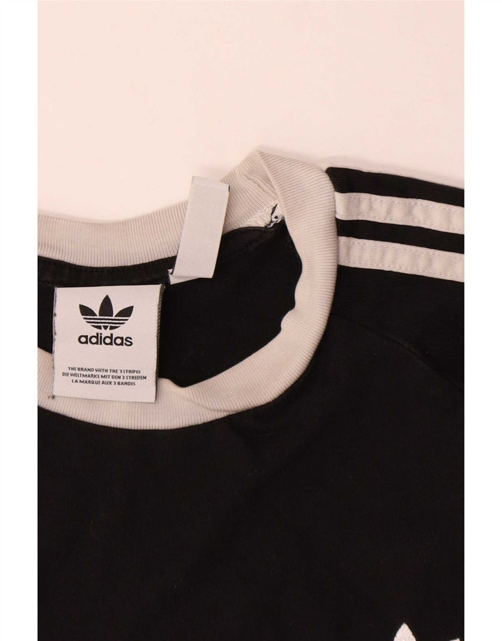 Adidas Mens T-Shirt Top Small Black Cotton