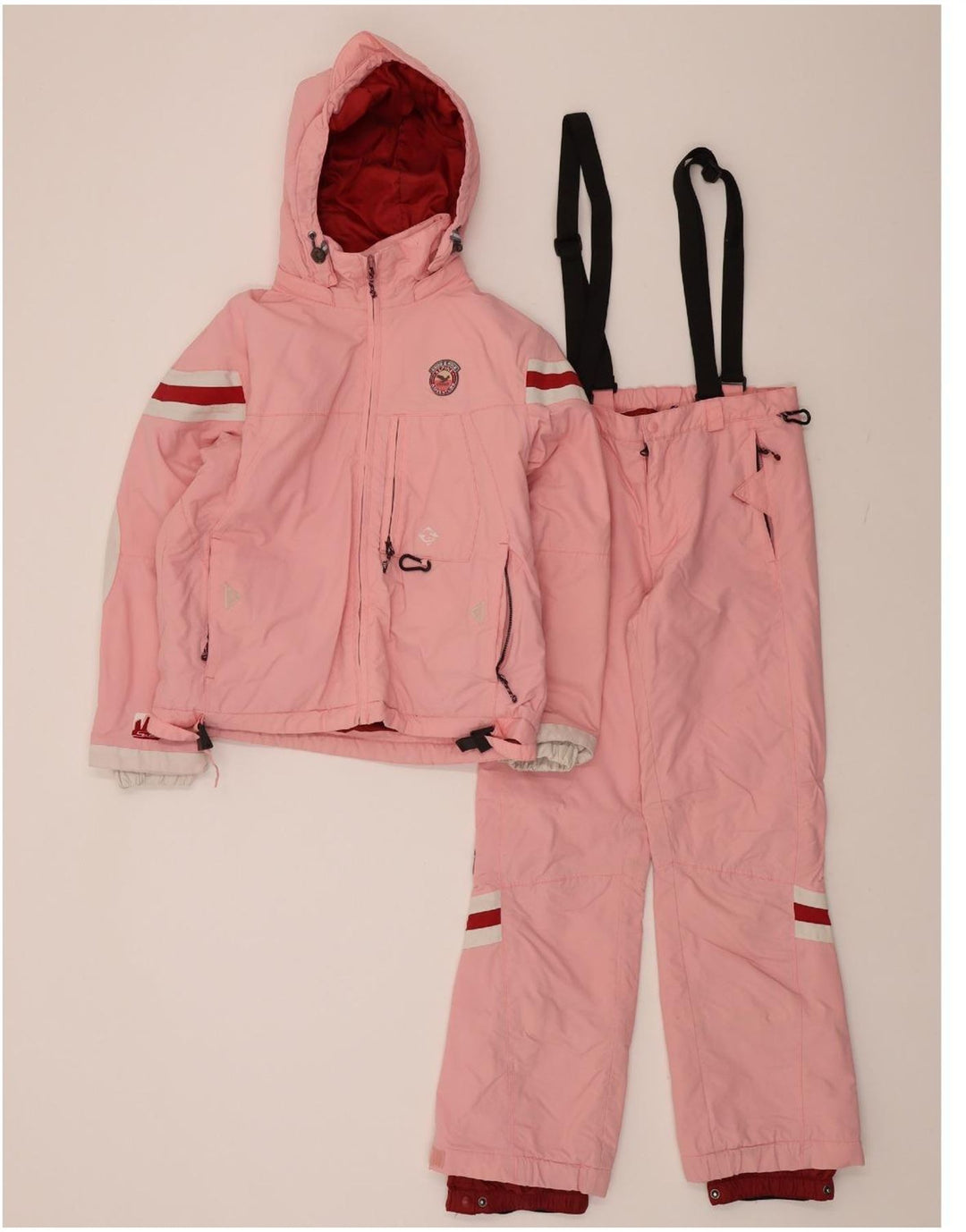 SALEWA Girls Ski 2 Piece Set 11-12 Years Large Pink Polyamide Vintage SALEWA and Second-Hand SALEWA from Messina Hembry 