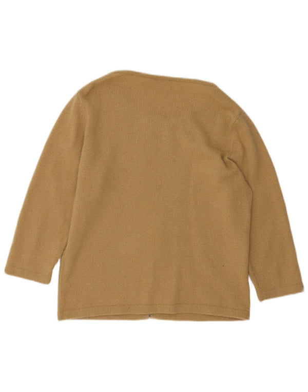 Marks & Spencer Womens Boat Neck Jumper Sweater UK 16 Large Beige