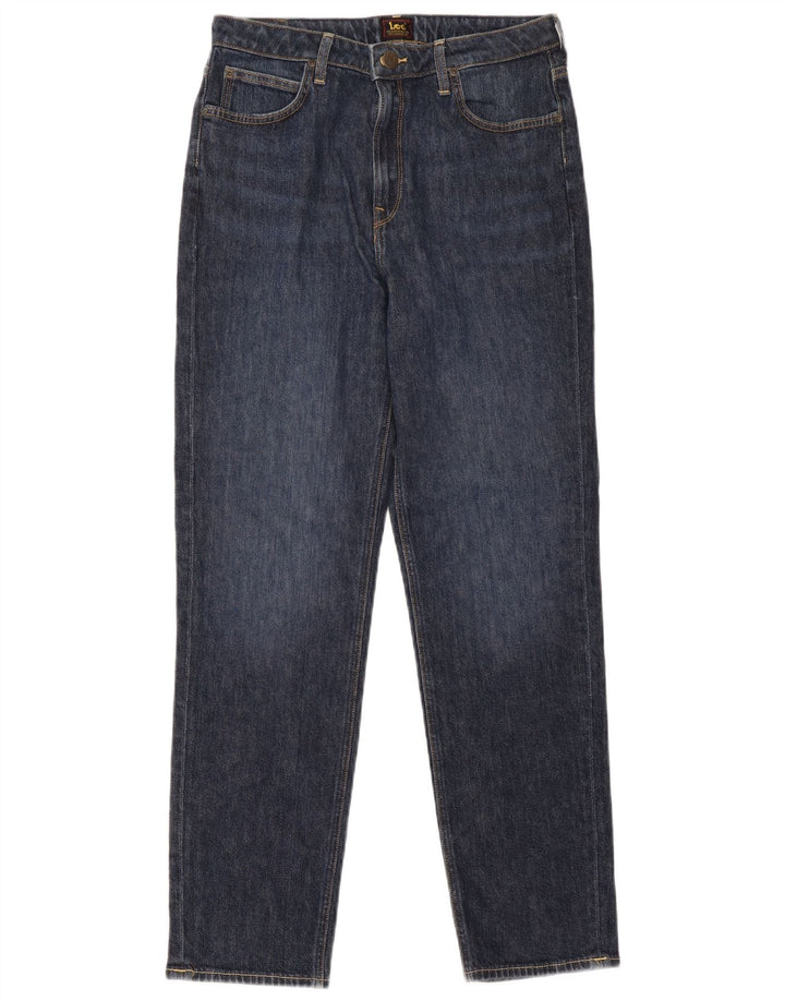 Lee Womens Carol Straight Jeans W30 L35 Navy Blue Cotton