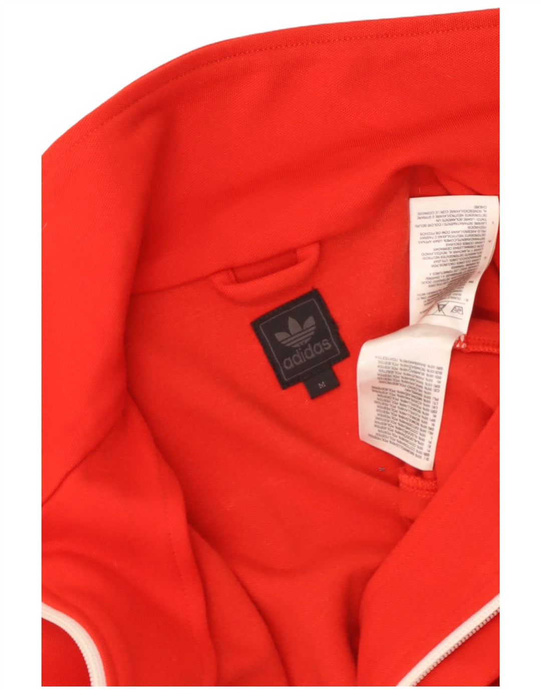 Adidas Womens Tracksuit Top Jacket UK 12 Medium Red Cotton